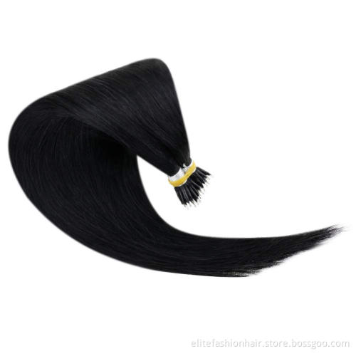 Double drawn No any split ends 100% rumy human Nano ring hair pre bonded Nano tip hair extensions Nano ring Hair extensions